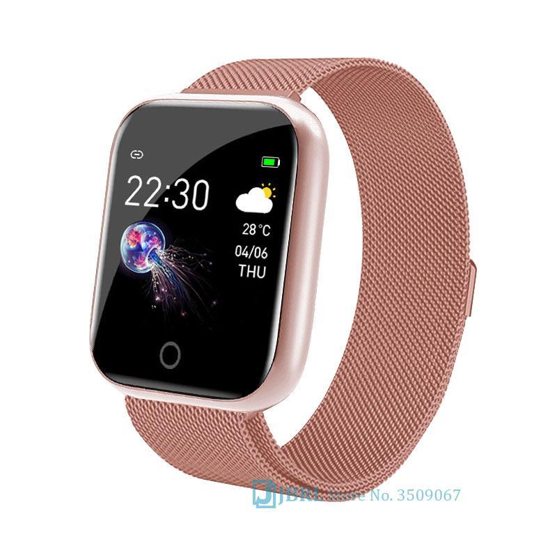 Luxury NEW Fashion Style Stainless Steel Smart Watch For Women and Men Electronics Sport Wrist Watch For Android IOS Square Smartwatch Smart - SJB-DIAMOND ELITES