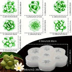 Succulent Plant Candle Mold 3D Succulent Silicone Mold Is Used for Scented Candle Resin Casting, Dessert Cake Decoration Lootquake LLC