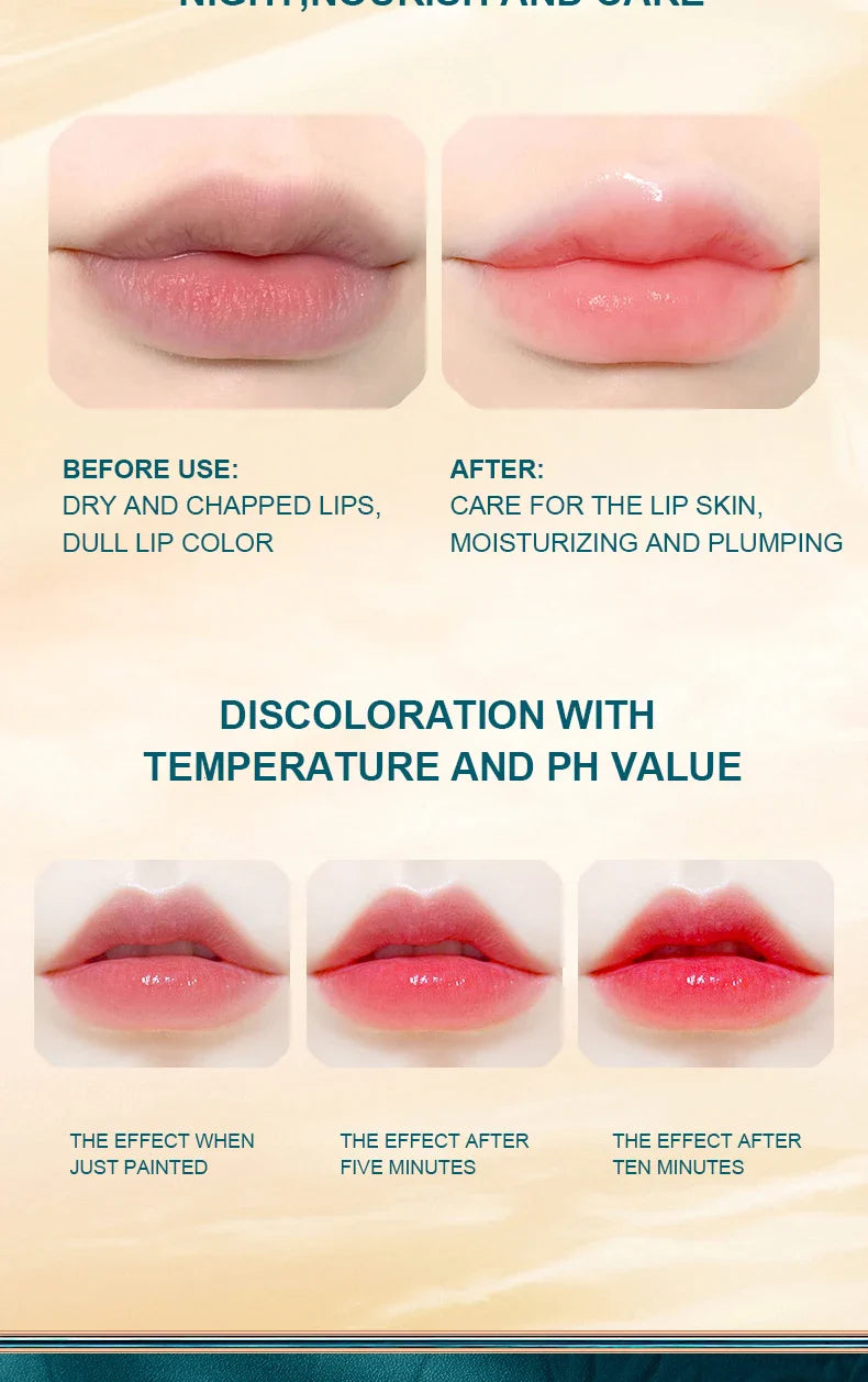 O‘CHEAL Moisturizing Lip Balm Long Lasting Nutritious Lipstick Temperature Change Care Magical Hydrating Lips Gloss Mask Lootquake LLC