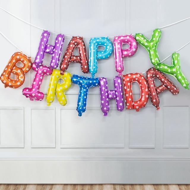 13pcs Luxury Happy Birthday Decoration Balloons Rose Gold Letter Foil Ballons Birthday Party Decorations Globos Balony Anniversaire For Birthdays and Celebrations - SJB-DIAMOND ELITES