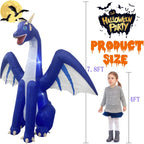 Halloween Inflatables Giant Inflatable Dragon Decorations with Wings Built-in LEDs Outdoor Indoor Party Garden Lawn Decor Toy - SJB-DIAMOND ELITES