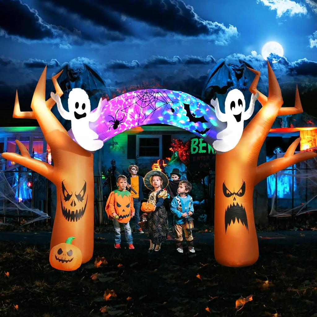 Halloween Inflatables Outdoor Decorations, Spooky Blow Ups Inflatable Halloween Decor Ghost Pumpkin Witch and Archway Inflatable - SJB-DIAMOND ELITES