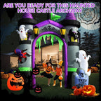 Halloween Inflatables Outdoor Decorations, Spooky Blow Ups Inflatable Halloween Decor Ghost Pumpkin Witch and Archway Inflatable - SJB-DIAMOND ELITES