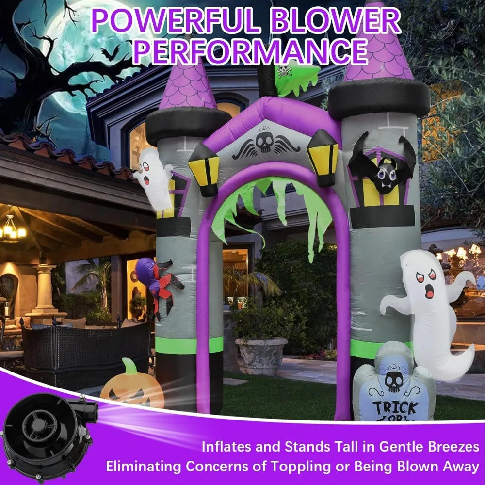 Halloween Inflatables Outdoor Decorations, Spooky Blow Ups Inflatable Halloween Decor Ghost Pumpkin Witch and Archway Inflatable - SJB-DIAMOND ELITES