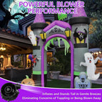 Halloween Inflatables Outdoor Decorations, Spooky Blow Ups Inflatable Halloween Decor Ghost Pumpkin Witch and Archway Inflatable - SJB-DIAMOND ELITES