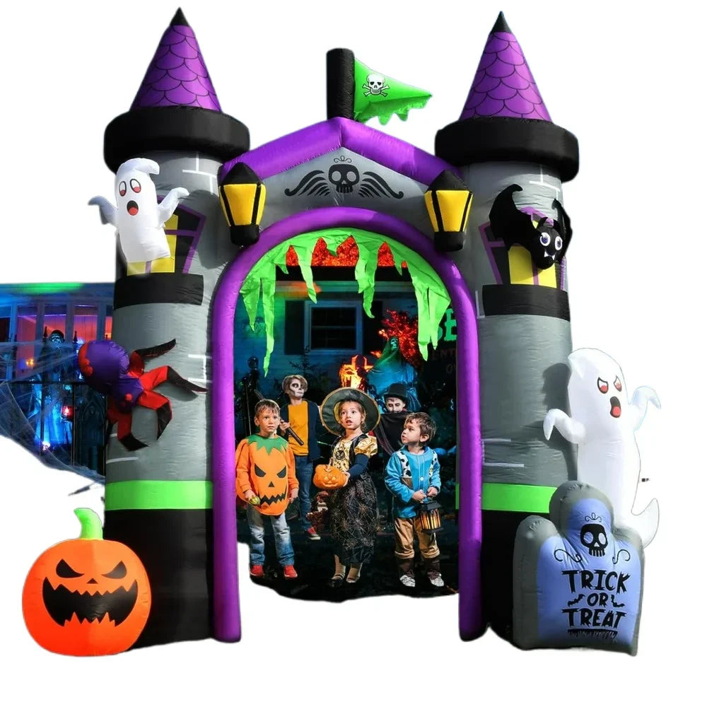 Halloween Inflatables, Outdoor Yard Decorations, Spooky Light-Up Blow Ups Inflatable Halloween Outside Decor, Archway Inflatable - SJB-DIAMOND ELITES
