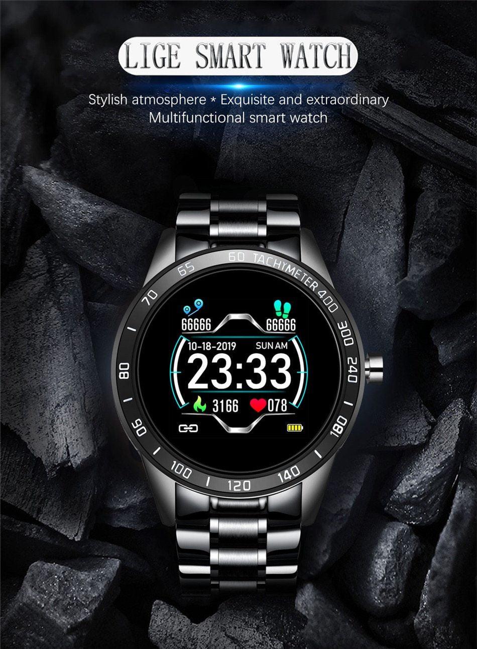 Smart Watch For Men With  LED Screen and  Heart Rate Monitor Blood Pressure Fitness tracker Sport waterproof Smartwatch - SJB-DIAMOND ELITES