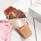 Women's Watch Leather Rose Gold Dress Female Clock Luxury Brand Design Women Watches Simple Fashion Ladies Watch For Women and Girls