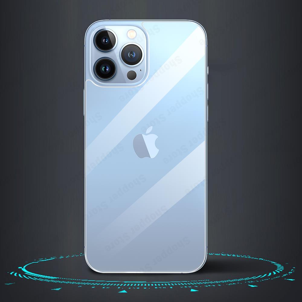 3Pcs Tempered Back Glass For iPhone 13 Pro Max Mini Protective Screen Protector Glass Film For iPhone 13 12 11 14 Pro XS Max XR Temper Film Premium HD Clarity Anti-Fingerprint/Scratch Back Protector Stevvex