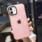 Fluorescent Color Shockproof Phone Case For iPhone 13 Pro Max 12 Mini 11 Transparent Soft Silicone Cover Transparent Case Glow In Dark Phone Case Luxury Square Case Cover For iPhone Stevvex