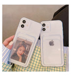 Transparent Mobile Phone Case For iPhone 11 12 13 14Mini case For iphone 11 Pro X XS Max XR 7 8 Plus SE Case Cover Soft Silicone Wallet Card Holder Stevvex