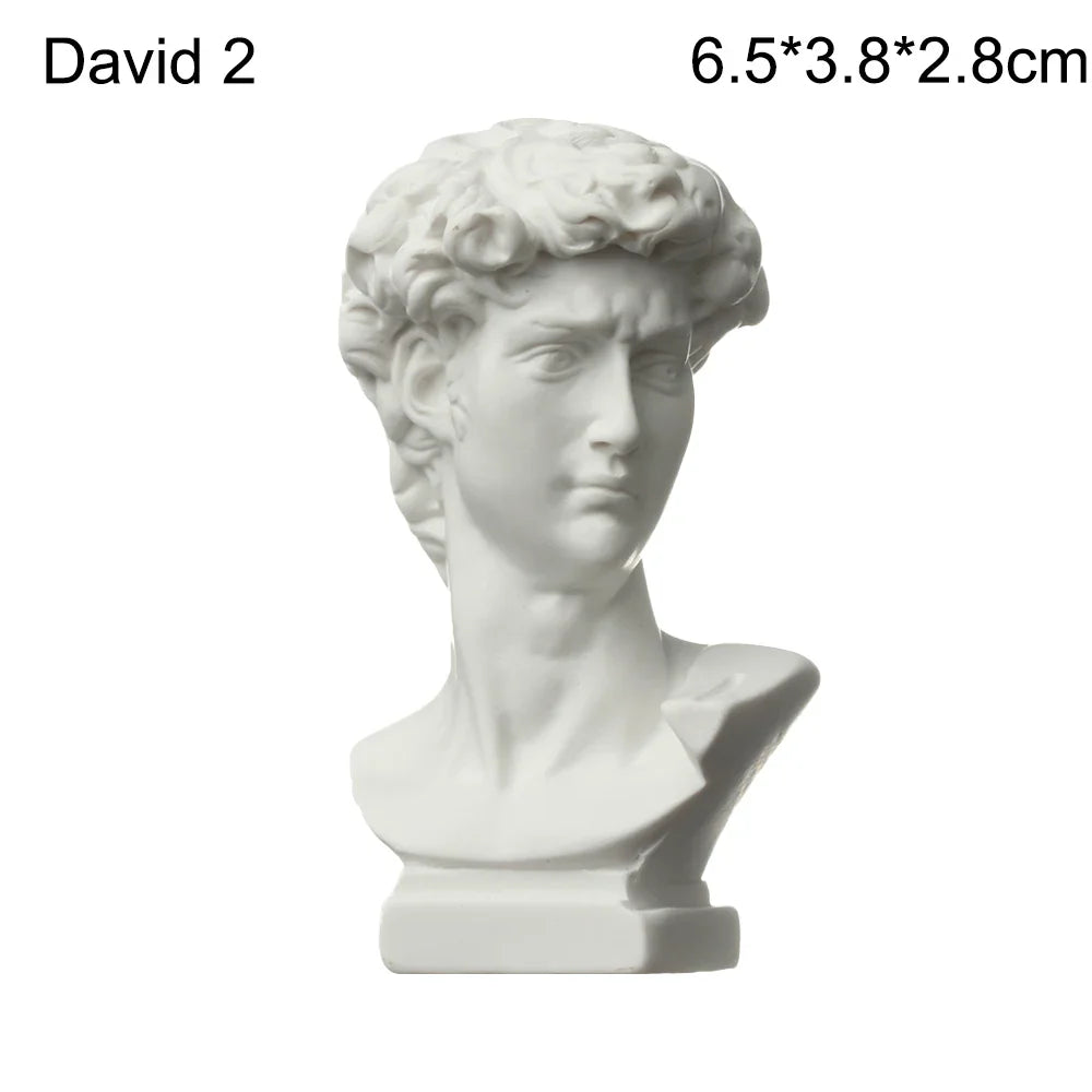 Mini Plaster Statue Greek Mythology Celebrities Famous Sculpture Figurine Drawing Practice Gypsum Bust Portraits Lootquake LLC