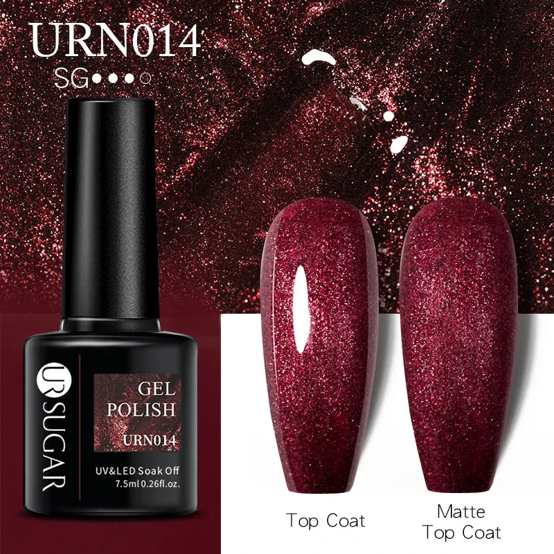 UR SUGAR 7.5ml Nude Glitter Color Gel Nail Polish Winter Warm Color Series Semi-permanent Varnish Professionals Manicure