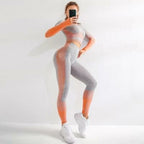 Women's Seamless Yoga Set Long Sleeve - SJB-DIAMOND ELITES
