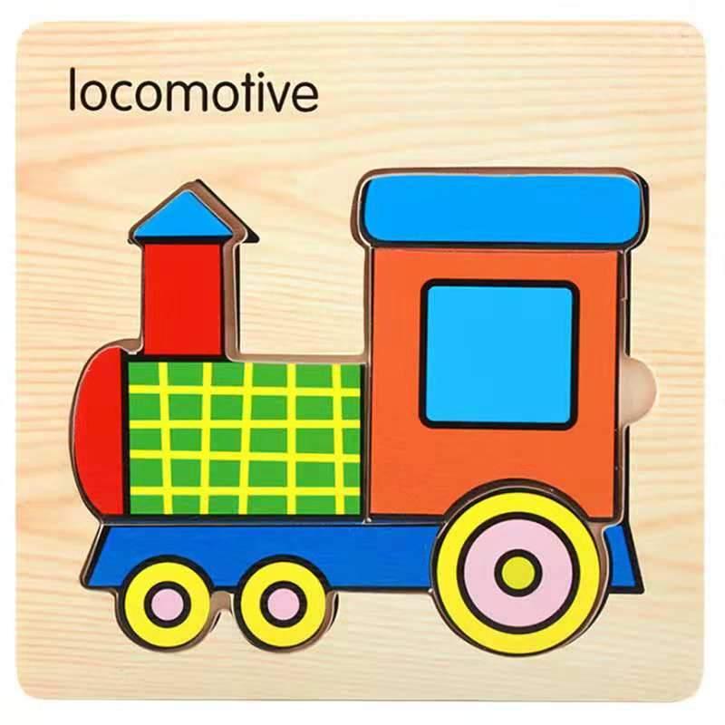 3D Wooden Children Interesting Puzzle Toys With Animals and Cars Exellent Puzzles Intelligence Kids Early Educational Toys For Children - SJB-DIAMOND ELITES