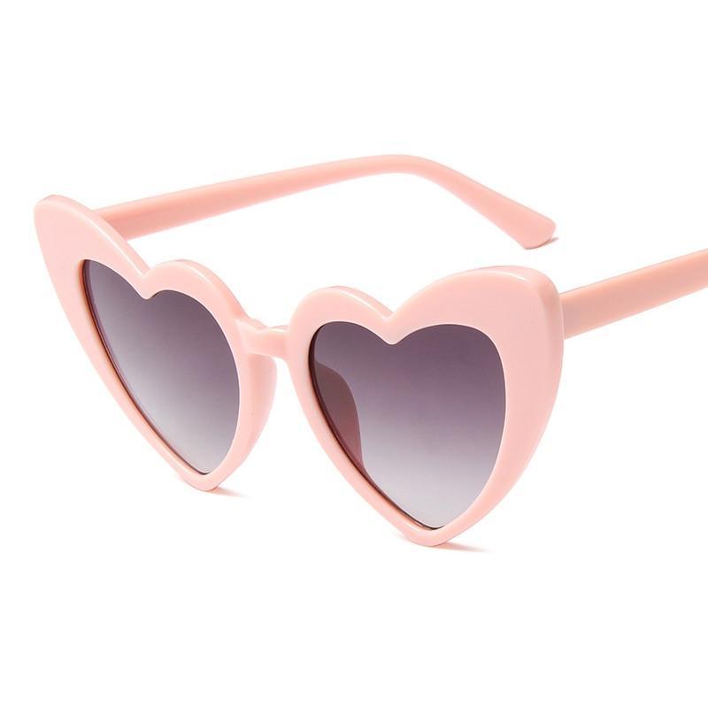 Elegant Retro  Love Heart Sunglasses Women Big Frame Personality Sunglasses Fashion Cute Retro Cat Eye Vintage Sunglasses  For Women and Girl - SJB-DIAMOND ELITES