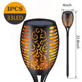 33/96 LED Solar Stainless Steel Torch Lamp For Yard Garden Pathway Doorway Courtyard - SJB-DIAMOND ELITES