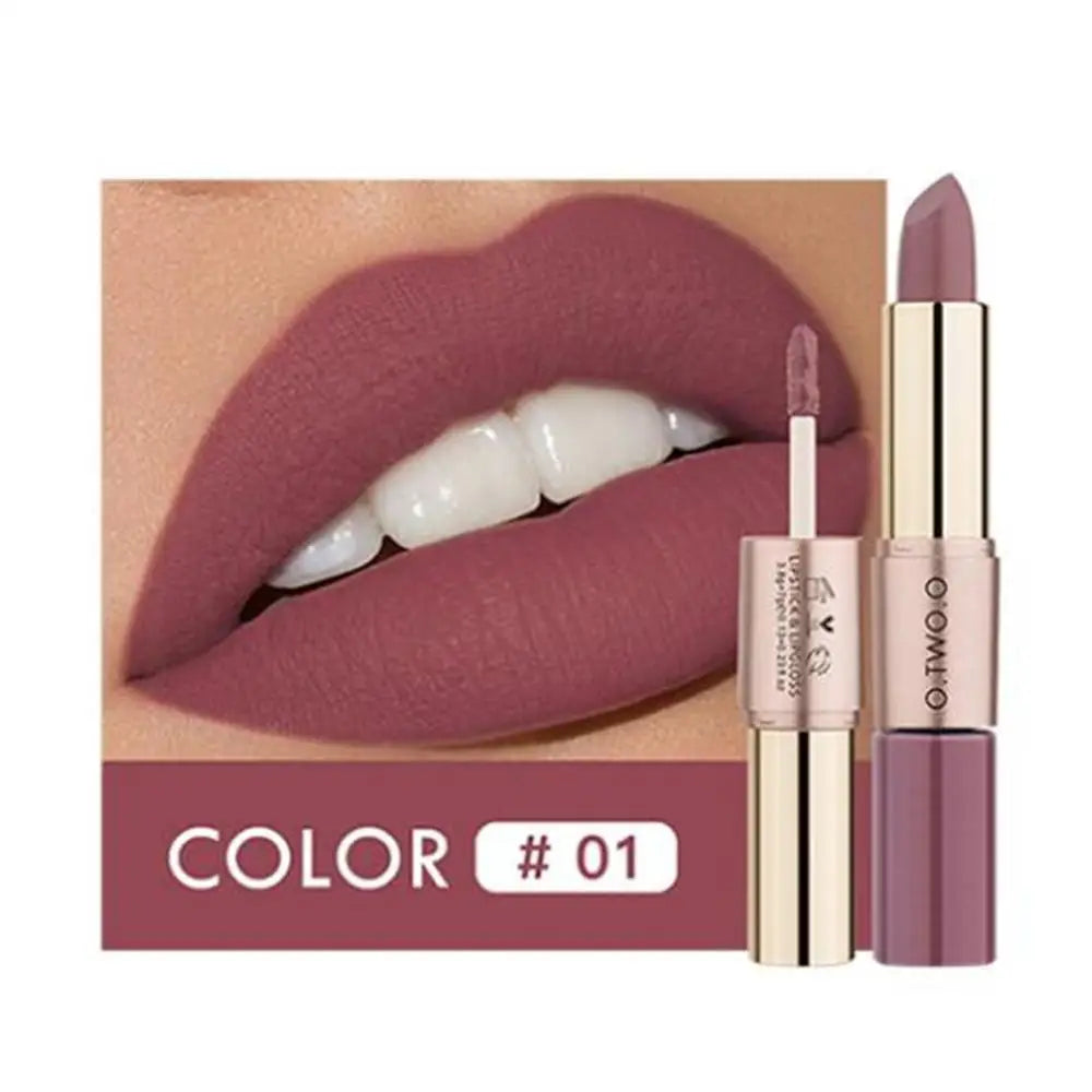 O.TWO.O 12 Colors Makeup Lipstick Lip Gloss Sexy Red Lip Stick Waterproof Moisture Lips Cosmetics Matte Lipsticks Lootquake LLC