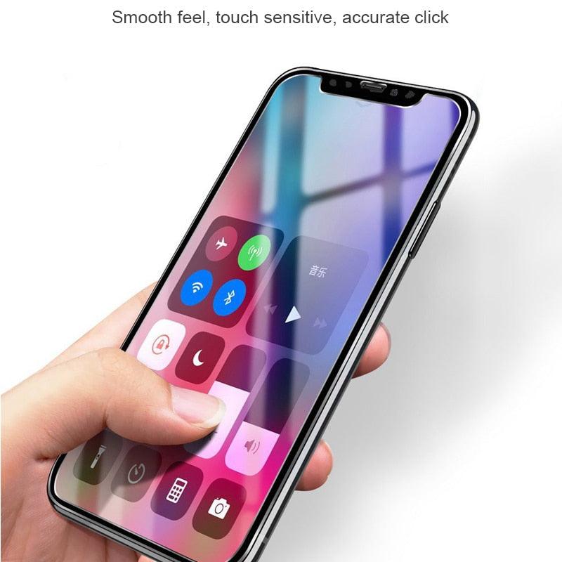 10D Curved Edge Aluminum Alloy Tempered Glass for iPhone X XS MAX 11 12 Pro Max mini 6 6S 7 8 Plus Full Cover Screen Protector  Titanium Alloy Metal Edge Full Coverage Front Tempered Glass Screen Protector for iPhone Stevvex