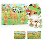 New 60 Pieces Wooden Puzzle Kids Toy Cartoon Animal Wooden Puzzles Child Early Educational Learning Toys for Christmas Gift - SJB-DIAMOND ELITES