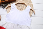 Baby Girl Clothes for Kids with Cute Purple Stripe and Round Neck  Sleeveless Chiffon Dresses For Girls