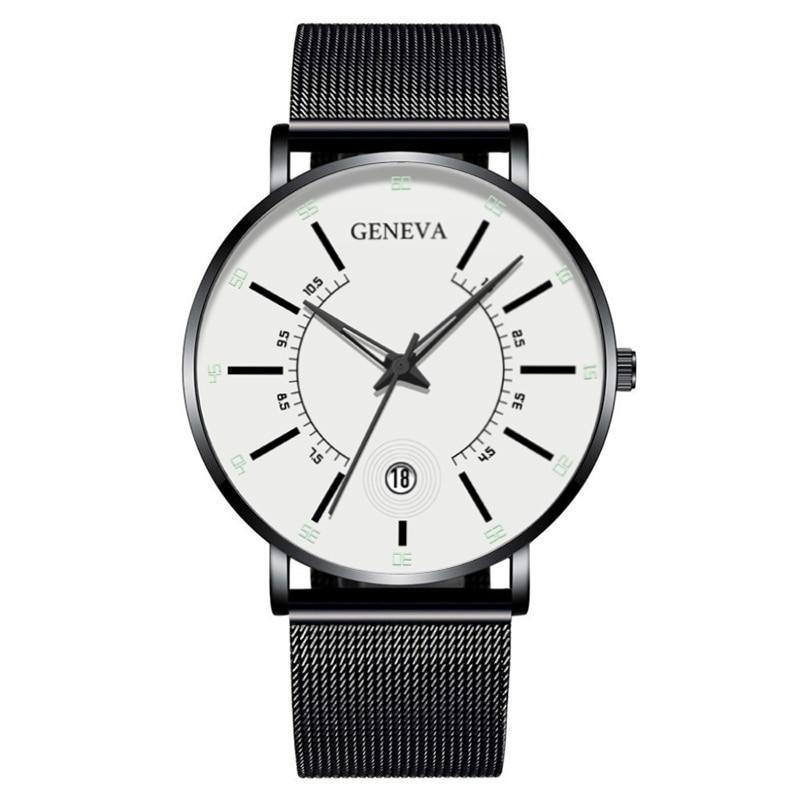 Men Watches Luxury Fashion Mens Business Watch Ultra Thin Stainless Steel Mesh Belt Quartz Wrist Watch For Men's and Boys - SJB-DIAMOND ELITES