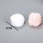 Cat Toys Cute Funny Stretch Plush Ball Cat Training Educational Toy Color Grinding Claw Filled Cotton Rabbit Fur Ball Cat Toys Soft Plush Scratching Balls Interactive Toys for Indoor Cats Kitten Stevvex