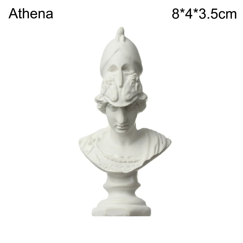 Mini Plaster Statue Greek Mythology Celebrities Famous Sculpture Figurine Drawing Practice Gypsum Bust Portraits Lootquake LLC