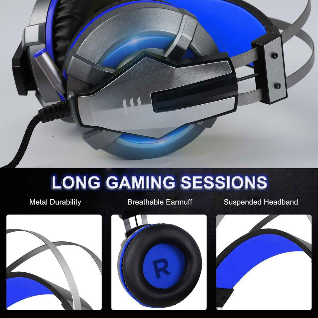 NEW Trend  Gaming Headset Gamer Ear Wired Headphones for Smartphone/PS4/PC/Xbox with Retractable Rotate Microphone and LED Light - SJB-DIAMOND ELITES