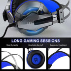 NEW Trend  Gaming Headset Gamer Ear Wired Headphones for Smartphone/PS4/PC/Xbox with Retractable Rotate Microphone and LED Light - SJB-DIAMOND ELITES