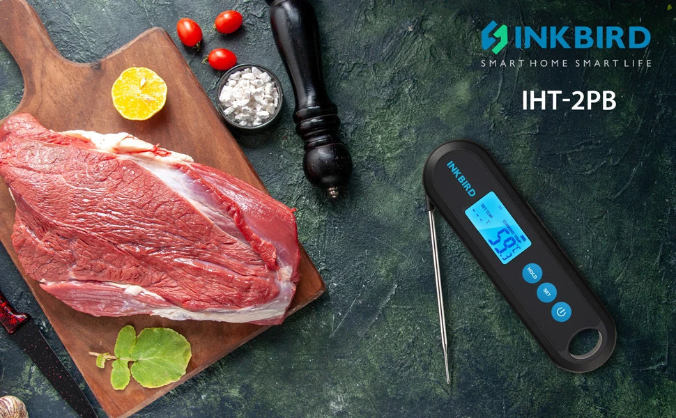 INKBIRD Digital Meat Thermometer With 2 External Probes IHT-2PB Backlight Display 2 Sec Instant Readout Bluetooth Rechargeable Lootquake LLC