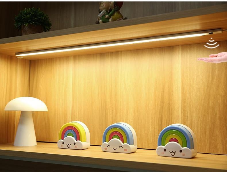 STEVVEX USB Powered Smart LED Kitchen Light with  Hand Sweep Sensor Lamp High Brightness Back light for Cabinet Wardrobes Drawer . - SJB-DIAMOND ELITES