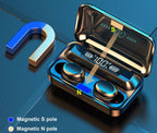 STEVVEX TWS Bluetooth 5.0 Earphones 2200mAh Charging Box Wireless Headphone 9D Stereo Sports Waterproof Earbuds Headsets With Microphone - SJB-DIAMOND ELITES