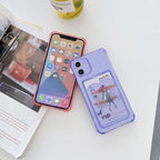 Transparent Wallet Case For iPhone 14 13 12 Pro Max Mini  Shockproof Cover with Card Slots Pockets Slim Fit Thin Protective Soft Shock-Absorbing Lightweight Wallet Case Stevvex