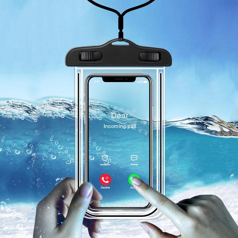 Swimming Bags Waterproof Phone Case Water proof Bag Mobile Phone Pouch Cover for iPhone 12 Pro Xs Max XR X 8 7 Phone Case Bag With Lanyard Compatible with iPhone Stevvex