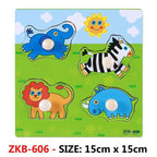 New Hand Grab Board Wooden Puzzle Toys for Children Cartoon Animal Fruit  Kids Baby Early Educational Learning Toy - SJB-DIAMOND ELITES