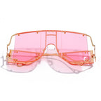 Luxury Modern NEW Fashion Square  Oversized and Big Frame Woman and Ladies SunglasseBrand Metal Rivet Trend Unique Female Eyewear Wth UV 400 Protection - SJB-DIAMOND ELITES