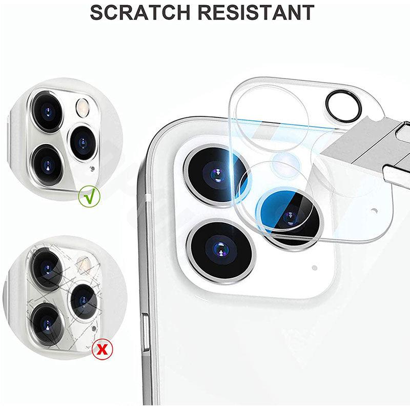 4Pcs Camera Lens Glass Protector on For iPhone 11 12 13 14 Pro Max Tempered Glass For iPhone 14 Plus 12 13 Mini Camera Protector Ultra Thin Transparent Camera Lens Cover Stevvex