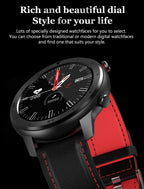 Modern Full Round Touch Display Smart Watch for Men In Business Luxury Style With IP68 Waterproof Protection and Heart Rate Blood Pressure Monitor 5 Days Standby Smartwatch - SJB-DIAMOND ELITES