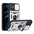 Camera Protection Shockproof Armor Case For iPhone 12 13 14 Pro Max Cover Men Cool  Woman Camera Cover And Stand Sliding Lens Protection Rotating Ring Mount  Shock Resistant Shockproof Protective Bumper Stevvex