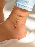 Luxury Bohemian Star Shell Ankle Bracelet Foot Jewelry Brecelet Simple Shell Anklets for Women Summer Style - SJB-DIAMOND ELITES