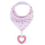 100% Organic Cotton Super Absorbent And Soft Unisex Baby Bandana Drool Bibs And Teething Toys For Newborn