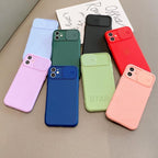 Modern Slide Camera Protector Phone Case On For Iphone 13 Pro 11 12 13pro Max Mini Iphone13 12pro Silicone Silicone Shockproof Phone Case Drop Protection  Back Cover For Smartphone Stevvex