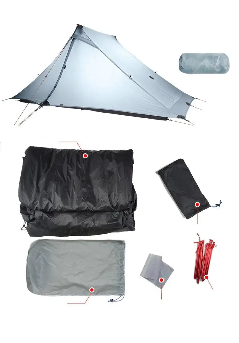 3F UL GEAR LanShan 2 pro 2 Person Outdoor Ultralight Camping Tent 3 Season Professional 20D Nylon Both Sides Silicon Tent