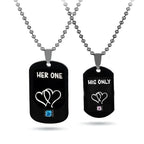 Pair Of Lovers Fashion Puzzle Anatomical Heart Necklaces Pendants Stainless Steel Chain Couple Collares Women Valentine Day Gift