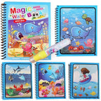 1pcs Magical Book Water Drawing Coloring Cartoons Books Doodle Pen Painting Drawing Board For Kids Toys Birthday Gift - SJB-DIAMOND ELITES