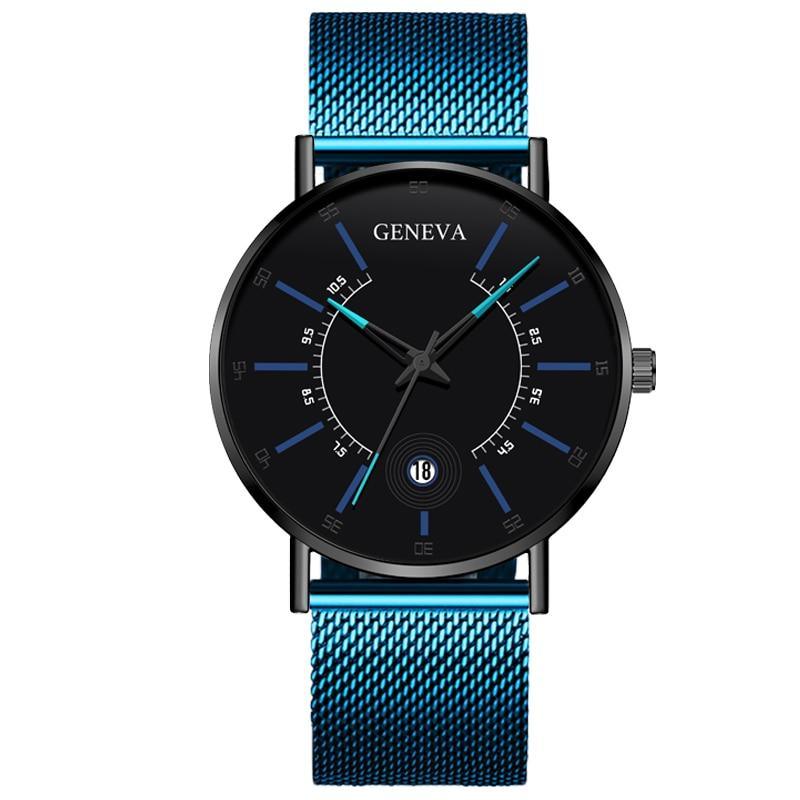 Men Watches Luxury Fashion Mens Business Watch Ultra Thin Stainless Steel Mesh Belt Quartz Wrist Watch For Men's and Boys - SJB-DIAMOND ELITES