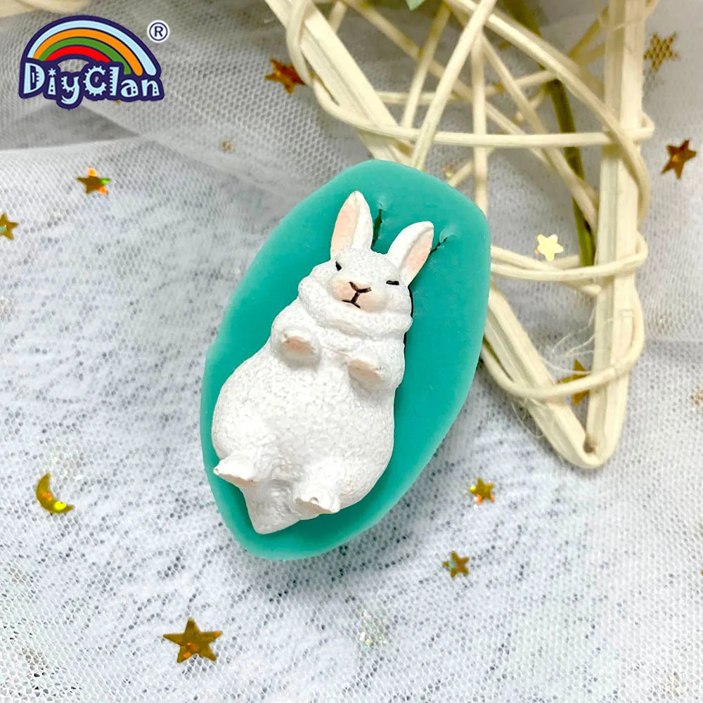 Mini White Rabbit Silicone Fondant Cake Decorating Molds Easter Bunny Chocolate Mould Baking Tools Animal Epoxy Resin Kitchen Lootquake LLC