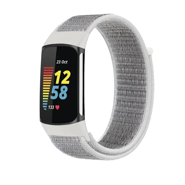 Fitbit Charge 5 6 Nylon Velcro Band - Durable Comfortable Strap - SJB-DIAMOND ELITES