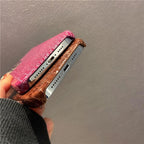 Genuine Leather Case for iPhone 13 Pro Classic Pattern Real Leather Full Coverage High-end Luxury Glossy Leather Couple Soft Case For iPhone 14 11 12 13 Pro Max 7 8 Plus 2 iPhone Cover Stevvex